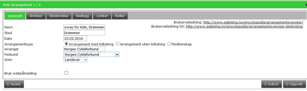 Rittet registreres av samarbeidsklubben på lik linje med andre sykkelritt. Se beskrivelse av fremgangsmåte for dette her: http://ncf.mittbeste.