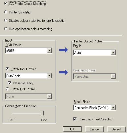 Hvis du bruker et CMYK-kildedokument, bruker du følgende skriverdriverinnstillinger til å utføre en CMYK-blekksimulering: 1 2 4 WINDOWS 3 5 2 4 3 5 1 MAC 1.