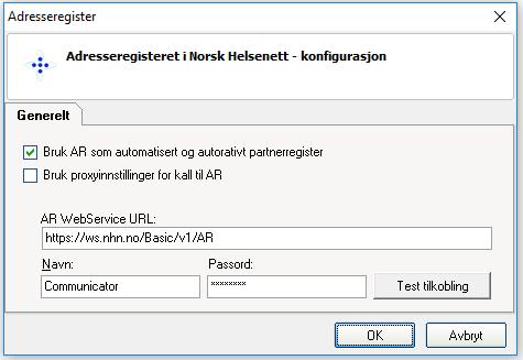 4 Teknisk informasjon 4.1 NHN Adresseregister DIPS Communicator har mulighet til å hente ned informasjon om partnere automatisk fra Norsk Helsenetts adresseregister.