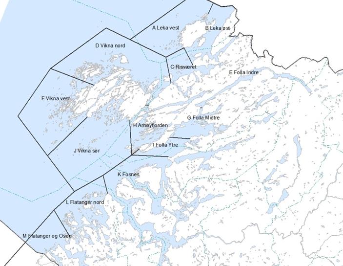 Figur 3: Oversikt over koordineringsområder i Nord-Trøndelag per mars 2012 Nord-Trøndelag er ett av få områder der en slik modell allerede er innført.