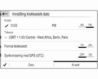 Grunnleggende betjening 19 Systemkonfigurasjon Velg Systemadmin. for å utføre noen grunnleggende systemkonfigurasjoner, for eksempel: Juster visningen av enheter for temperatur eller drivstofforbruk.