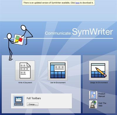 Oppdateringer SymWriter vil automatisk søke etter oppdateringer hver gang den starter.