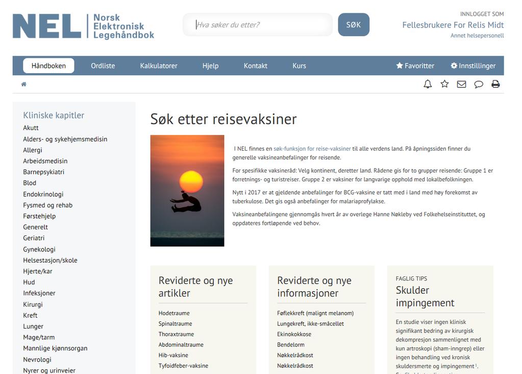 Aktuelle kilder Norsk legemiddelhåndbok for helsepersonell www.helsebiblioteket.