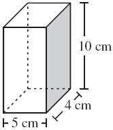 7. Areal av overflater Grensen mellom en gjenstand og omgivelsene rundt kaller vi overflaten til gjenstanden. Eksempel 11 Overflaten av det rette prismet til høyre består av 6 rektangler.