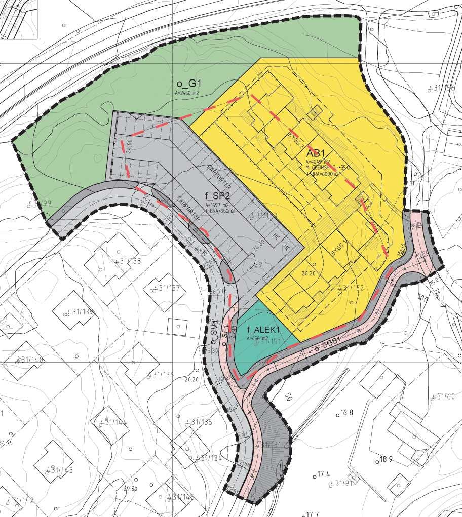 30.10.2002. Reguleringsformål i gjeldende plan er konsentrert boligbebyggelse, lekeplass og omkringliggende friområde.