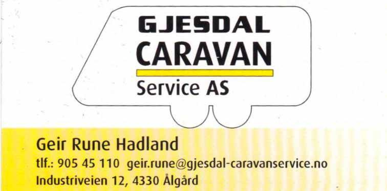 Gjesdal Caravanservice a/s Gjesdal Caravanservice har bred erfaring innen faget.vi har holdt på med dette i 25 år.