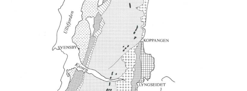 Rapport 04/04/2016 23 Figur 3. Berggrunnsgeologien Lyngenhalvøya.