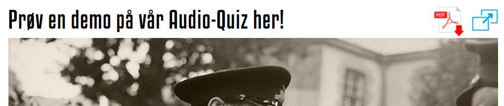 1 Start her Når du åpner Quiz en, vil du først få opp en vanlig webside der spørs-målene er listet under hverandre. Denne siden vil gi deg oversikt over spørsmålene.