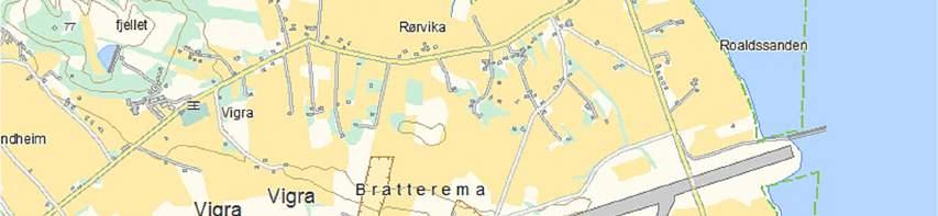 Sør for lufthavnen ligger Rørvikvatnet, som antas å være et grunnvannsoppkomme. Figur 5-3 viser plasseringen av lufthavnen og omegn.