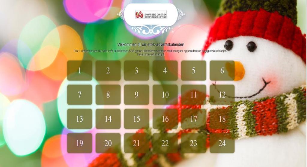 Kalenderen brukes blant annet ute på tjenestestedene til en daglig etisk refleksjon i kollegagruppen.