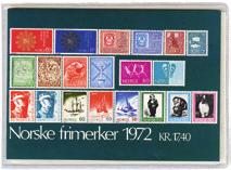 Årssett 1972 Best.nr.: PÅ 4 Postens årssett 1972. Fraktmerker Best.nr.: 3973 Norges Statsbaner.