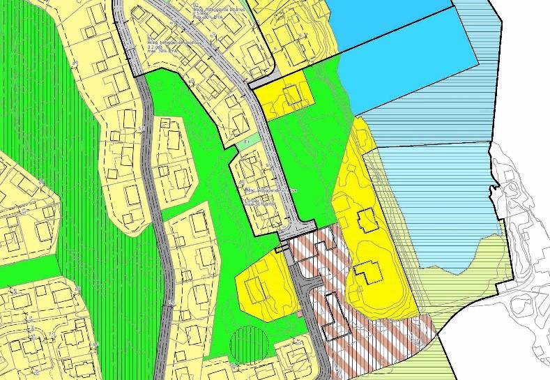 Gjeldende regulering Tilstøtende område selve Ørvikveien og boligeiendommer langs veien - er omfattet av reguleringsplan «Detaljert reguleringsendring for delområder B1-B3 på Fagerheim», vedtatt 06.