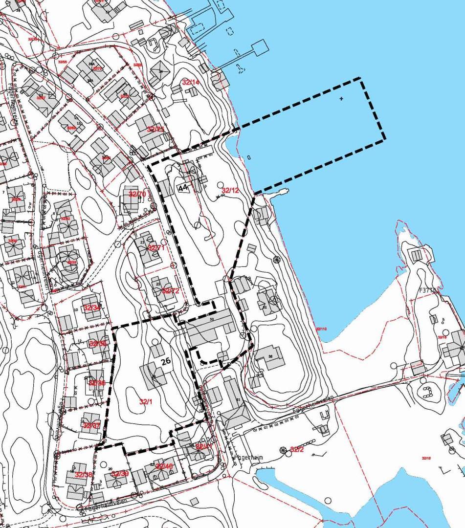 Eiendomsforhold Beskrivelse av planområdet Beliggenhet og avgrensing Planområdet har utstrekning ca. 14 daa, og ligger like nord for Skjærgården Hotell ca. 1,5km nord for Langesund sentrum.