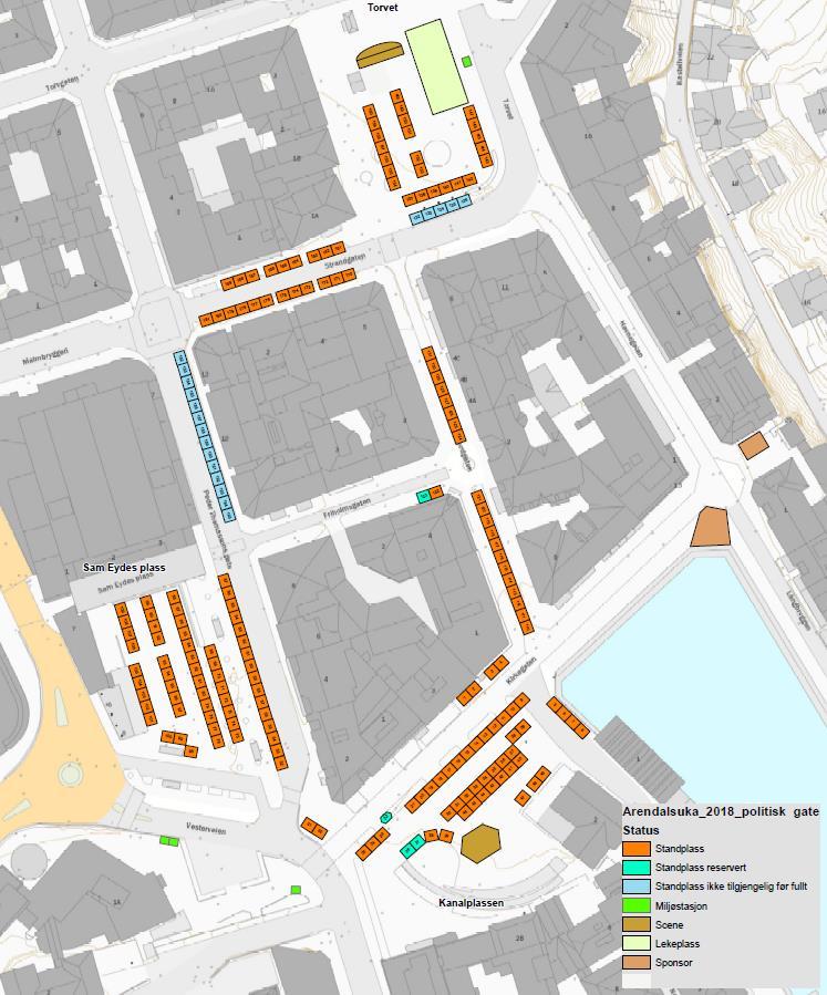 Politisk gate Mandag 13. august: kl. 14 18 Tirsdag 14. august: kl. 11 17 Onsdag 15.