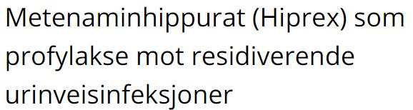 Middelet brukes ikke minst i stor utstrekning i sykehjem (1,2). Selv om dokumentasjonen for effekt hos eldre er sparsom, kan en ikke utelukke at medikamentet kan være nyttig for noen pasienter.