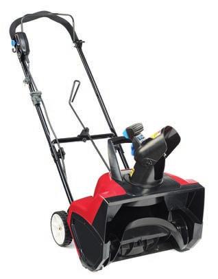 TORO POWER LITE CURVE / POWER 1800 LITE ES En el-drevet snøfreser arbeider stille. Du starter motoren med et knappetrykk og rydder innkjørsler og ganger med en motor på 10 ampere.