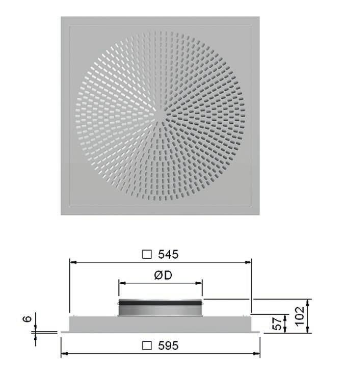 Standard himlings variant er type TA som er tilpasset T-profilhimling, men kan leveres i alternative himlingsvarianter, type: DC, DG, DS og EK, se figur 2.