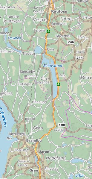 3.3 Veg: Jaren-Raufoss Trafikkveksten har vært betydelig fra 2016 til 2017 iht. SVVs tellinger; Breiskallen med 2,3 pst., Reinsvoll med 2,8 pst. og Lynga med 2,4 pst.