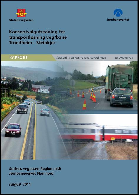 Konseptvalgutredning (KVU) Konseptvalgutredning om transportløsning veg/bane Trondheim Steinkjer ble gjennomført i 2010-2011 Regjeringens beslutning presentert i september