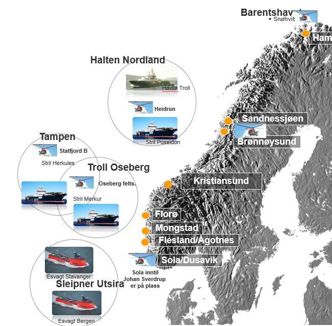 Områdeberedskap - utvikling Utvikling 2001 - Områdeberedskap Halten Nordland 2001 - Områdeberedskap Troll/Oseberg 2009 - Områdeberedskap Tampen 2016 - Områdeberedskap Sleipner Utsira 2017 - Utvidet