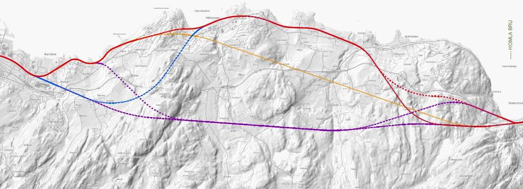 Trasealternativer Grilstad Homla bru Område for ny