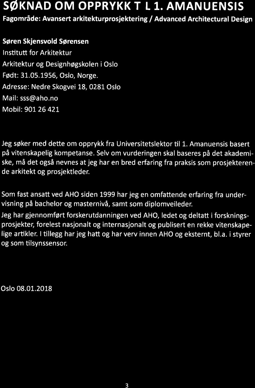 48/18 Oppnevning av bedømmelseskomité for behandling av opprykkssøknad - 18/00391-6