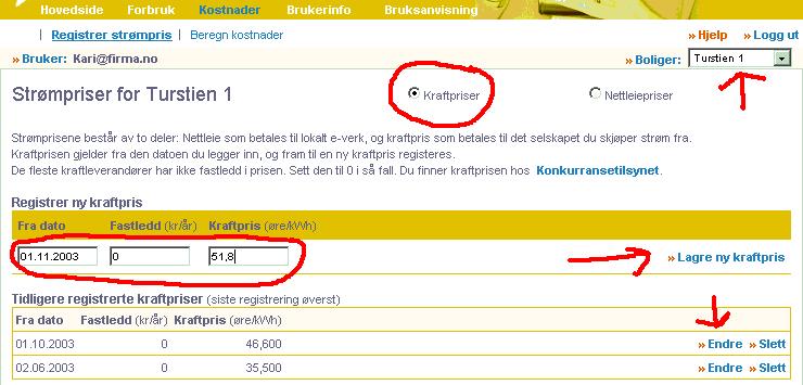 Prisene som skal registreres i WattVett, skal være inkludert avgifter, slik de aller fleste kraftselskap oppgir prisene til