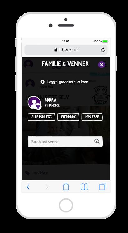 lag et fotobokinnlegg For å åpne barnets fotobok i redigeringsmodus klikker du på ikonet Familie + venner.