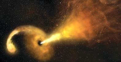Sorte hull dannes når enorme stjerner (flere ganger større enn vår sol) dør og imploderer. Det betyr at de trekker seg sammen.