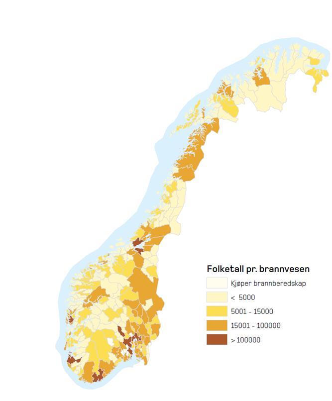 Ressurs og kapasitet 12 nødalarmeringssentraler 260 brann- og redningsvesen 620 brannstasjoner 1200 årsverk på