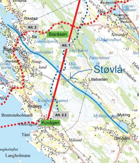 nordover til man treffer sjøen i Austrevågen. Bare noen få steder må kanoen tas over land.