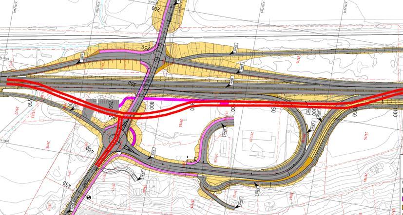 Trafikkavvikling i anleggsfasen Lav hastighet gjennom Mære i anleggsperioden Dagens bru over jernbanen