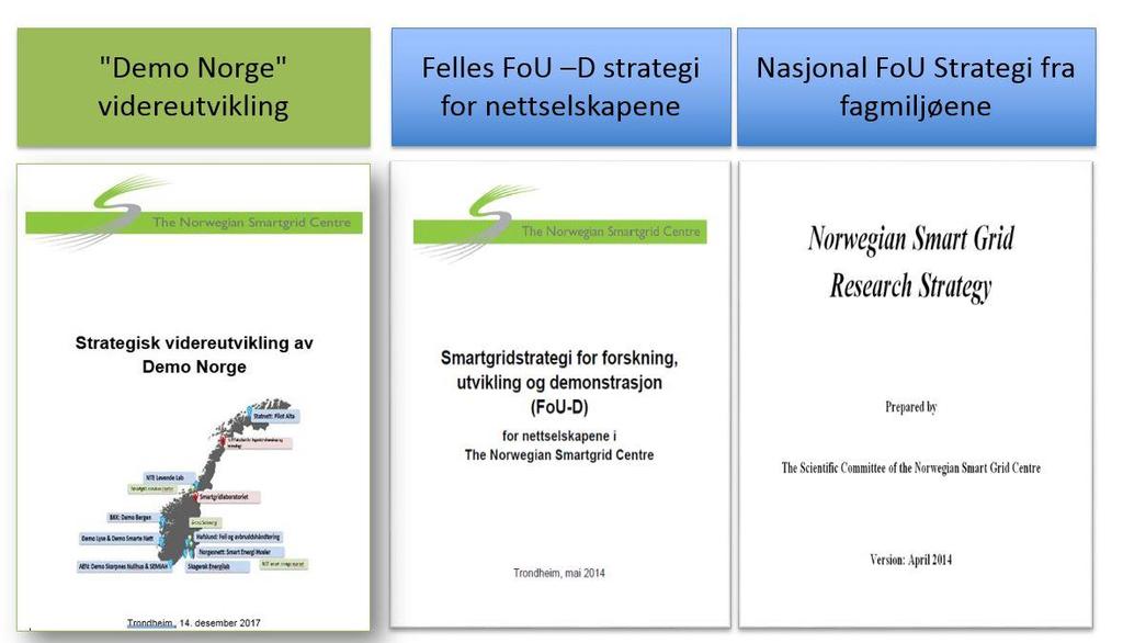 Dette dokumentet hvis hensikt er å være en nasjonal demoplan er en videreutvikling av det arbeidet som ble startet i 2014 og dokumentert i Smartgridstrategi for forskning, utvikling og demonstrasjon