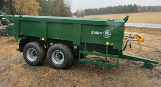 Granning high speed aksler 10 bolt 406x120 bremser. Dekk: 385x65R 22,5 Pris: 185.000,- Bailey Dumper 14T Totalvekt: 19 000kg. Egenvekt: 5 000kg. Planstr.: 450x254x90cm.