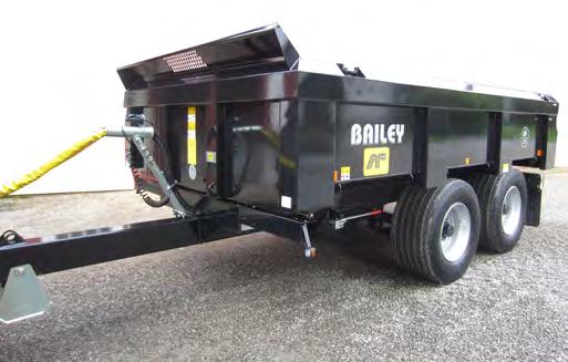 Bailey 10 tonn for hjulgraver 4 Dumperhenger spesialtilpasset for hjulgraver med forsterket fremvegg og drag