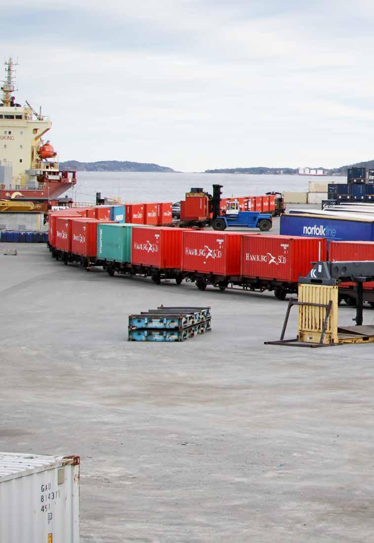 20 PLAN FOR INTERMODAL GODSTRANSPORT I TELEMARK OG VESTFOLD 21 finner i Larvik og Grenland. Borg og Kristiansand har mer balanserte inn- og utgående volum.