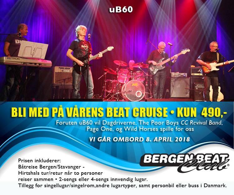 9 Bergen Beat Club og Fjord Line inviterer deg til Beat Cruise. Om du trives med musikk og rytmer fra 50-, 60- og 70-tallet er dette det riktige cruiset for deg. Bli med og la deg forføre.