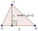 1.7 Areal Når vi har definert en avstand, lengde og vinkel, kan vi definere arealet av et rektangel med sider b og h som bh.