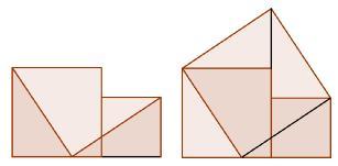 På tilsvarende måte ( ) ( ) ( ) ( ) vises at ( AGFB) ( MBDL) ( ACKH) + ( GFBA) = ( BDNC) =. Til sammen gir dette Det motsatte av Pythagoras setning gjelder også: 1.8.
