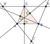 Halveringslinja for vinkel A består av alle punkter som har samme avstand til linjene AB og AC. Halveringslinja for vinkelen B består av alle punkter som har samme avstand til linjene BA og BC.