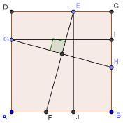 1.15.22 September 2006, oppgave 4 Gitt et kvadrat ABCD. La E, F, G og H være punkter på hhv, CD, AB, DA og BC.