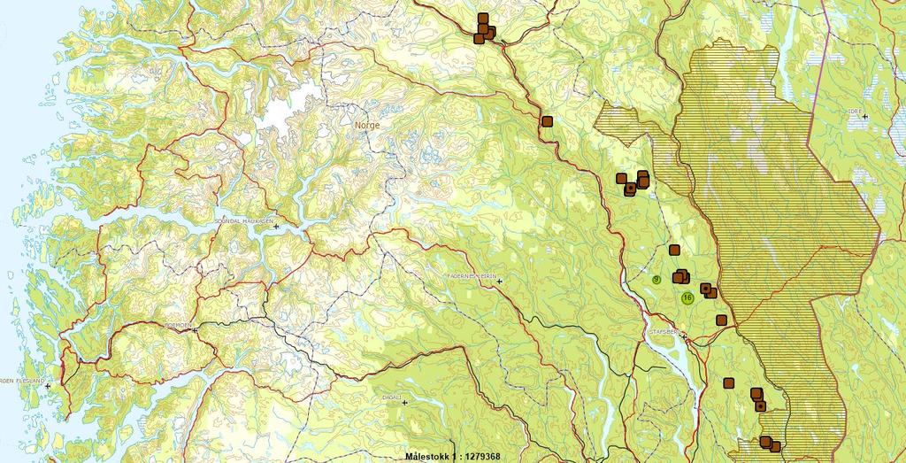 Protokoll for møte i Rovviltnemnda 16. august 2016 Side 6 av 7 I region 2 og tilgrensende områder er det ikke påvist brunbjørn med sikkerhet siden juni 2012.
