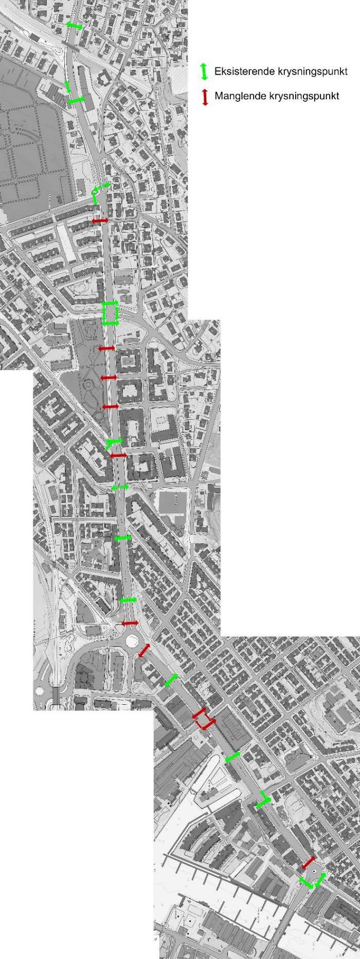 Side 8 Figur 5 Foreløpig analyse av forbindelseslinjer for myke trafikanter og oppholdssteder/ byrom og