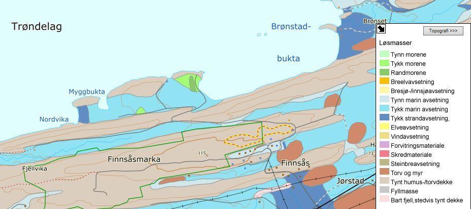 5 2.2 Dagens arealbruk Planområdet benyttes i dag som utmark og jordbruk. 2.3 Naturmangfold Tiltaksområdet består i dag av områder dominert av granskog og dyrka mark.