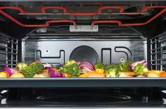 Med grillfunksjonen som fordeler varmen jevnt over maten får du den smakfulle, må-bare-slikke-fingrene-overflaten på kjøtt og grønnsaker, i tillegg til en