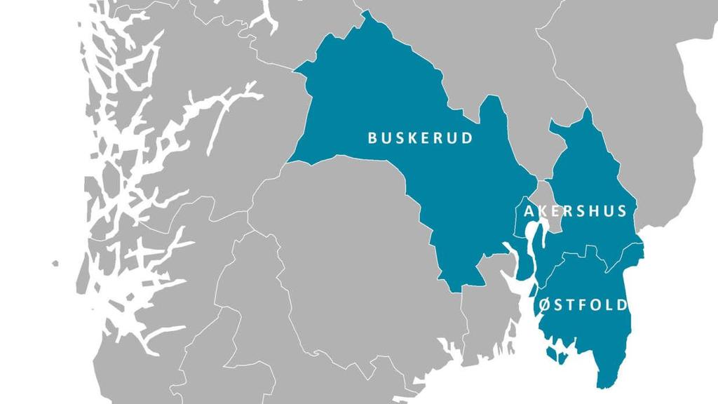 Viken fylkeskommune I Akershus, Østfold og Buskerud er det i dag til sammen 61 kommuner, av disse har 17 kommuner under 5000 innbyggere. De fleste i Viken bor i tettbygde strøk.