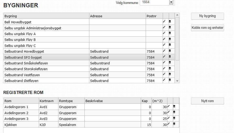 4.0 Registrer bygninger og rom Registrering av rom og bygninger er nødvendig for at timeplanleggeren skal kunne brukes fullt ut.