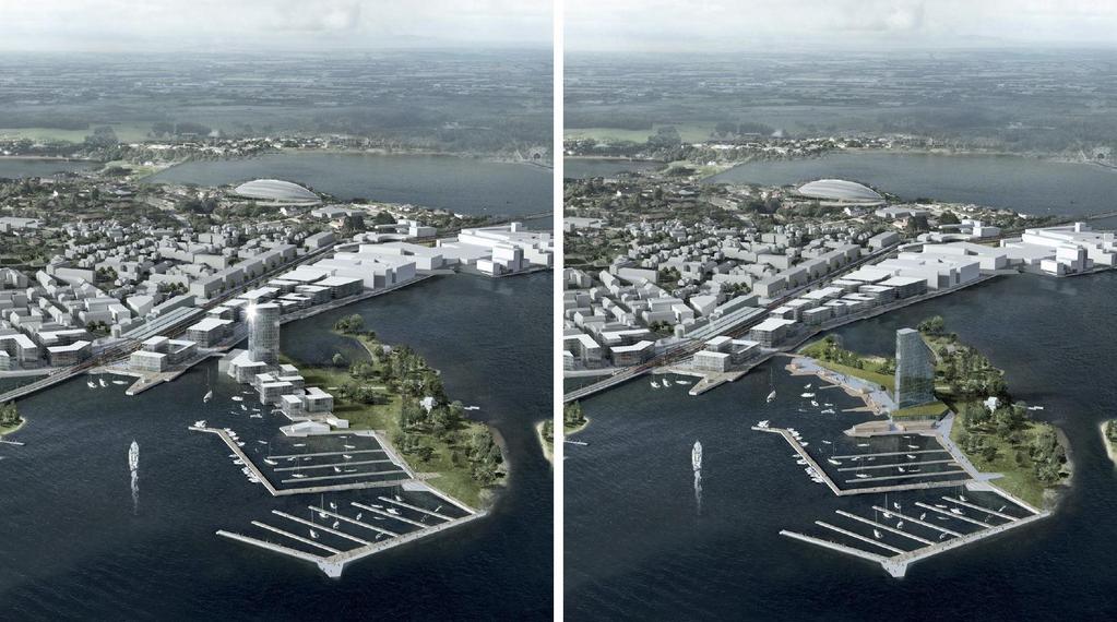 1.2 Tjuvholmen og urban sjøfront 2014 Kommunen etablerte sammen med aktuelle grunneiere et spleiselag om felles mulighetsstudier kalt «Hamar Sjøfront».