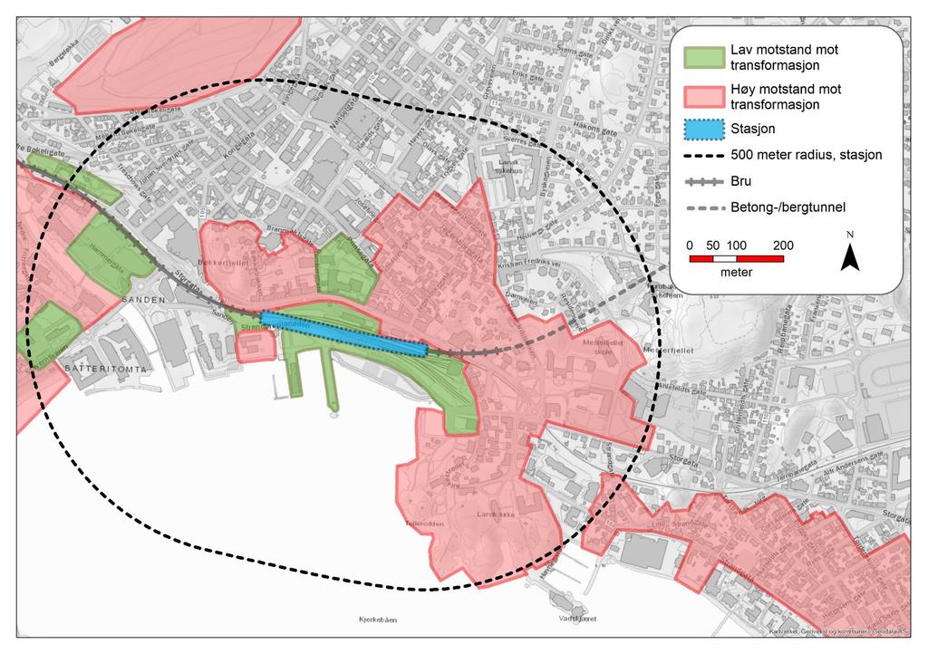 Mulig Larvik stasjon i Indre havn Foreløpig vurdering av potensiale for knutepunkt- og