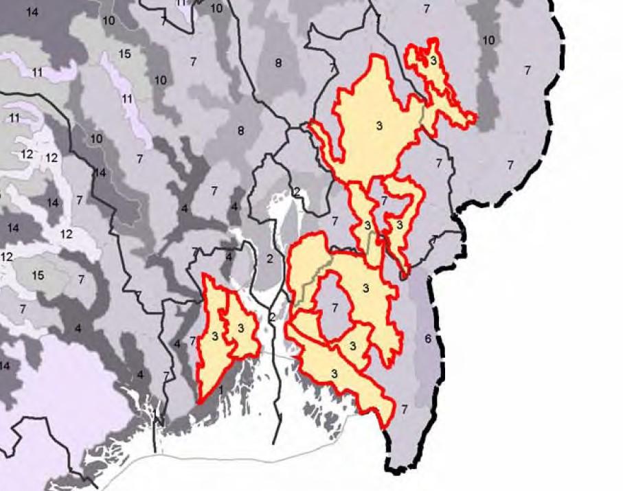 5.2 Landskapets hovedform Området tilhører landskapsregion 3: Leirjordsbygdene på Østlandet, (NIJOS 2005), Landskapets hovedform dannes grovt sett av et sletteland med mektige løsmasseavsetninger, i